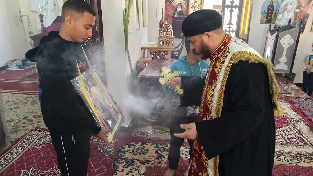احتفال الاقباط بأحد الشعانين في المنيا