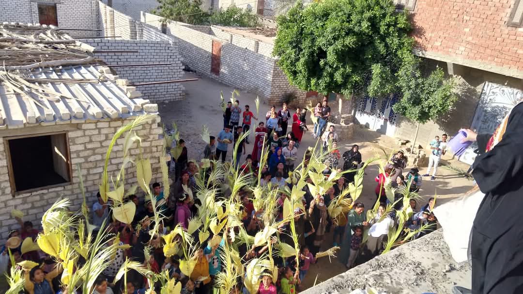 احتفال الاقباط بأحد الشعانين في المنيا