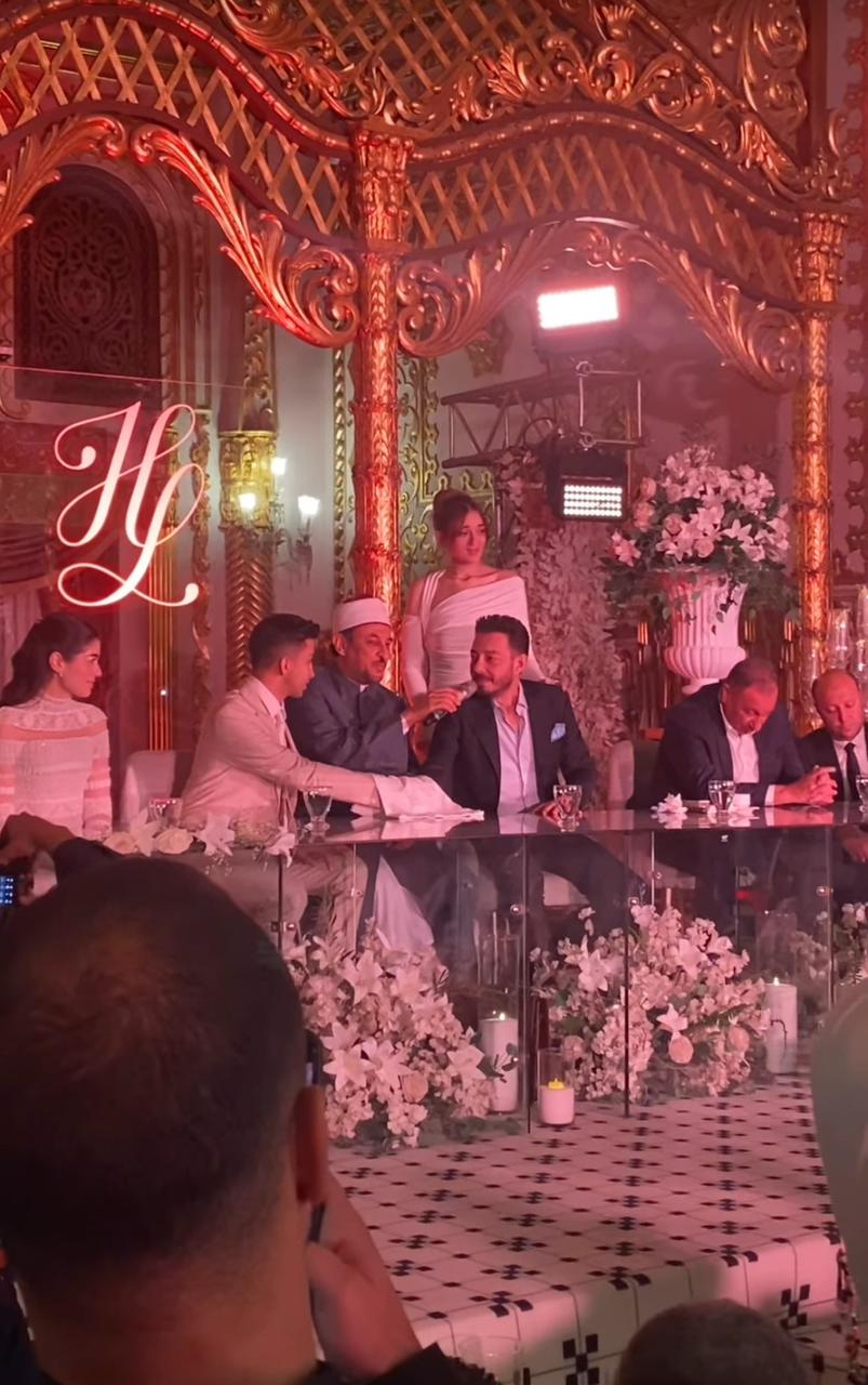 عقد قران ليلى أحمد زاهر وهشام جمال