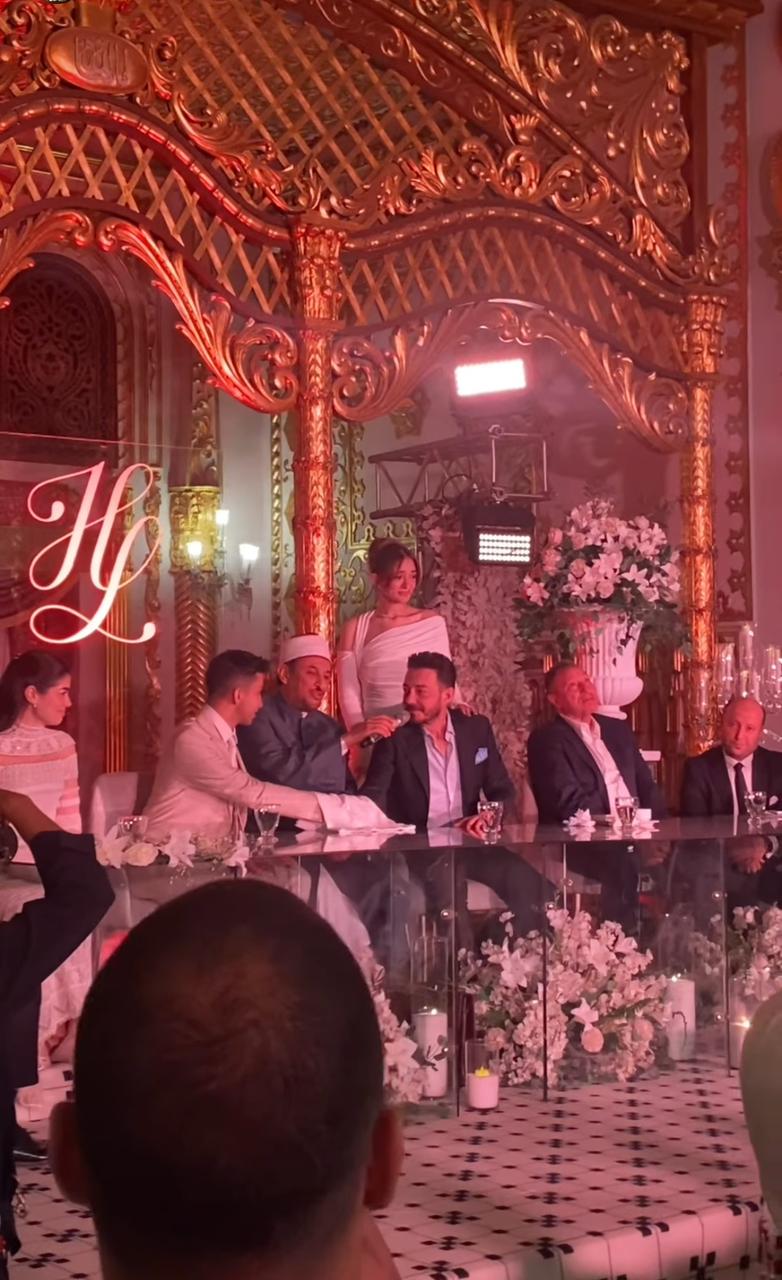 عقد قران ليلى أحمد زاهر وهشام جمال