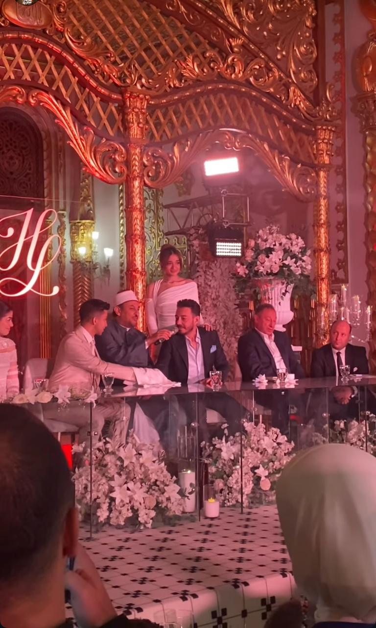 عقد قران ليلى أحمد زاهر وهشام جمال