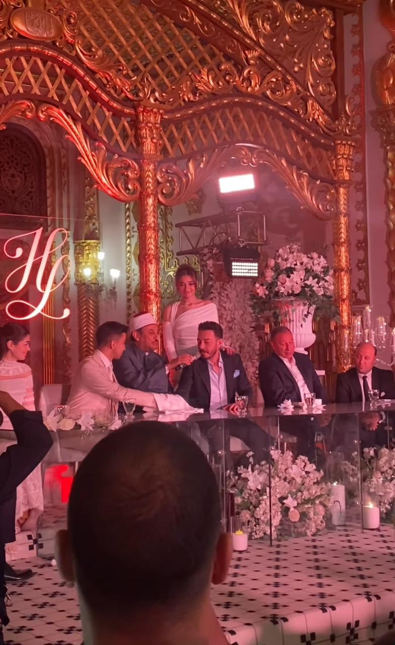 عقد قران ليلى أحمد زاهر وهشام جمال