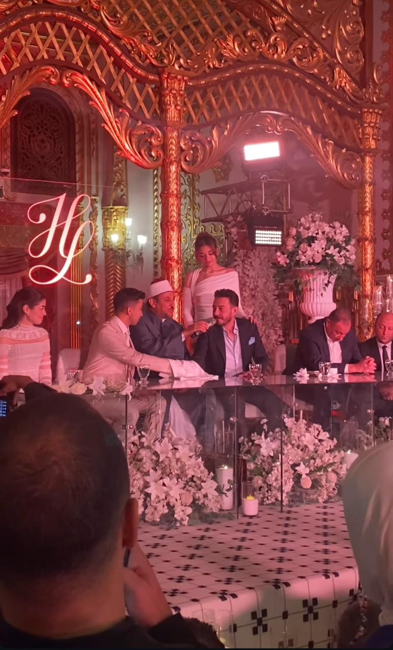عقد قران ليلى أحمد زاهر وهشام جمال