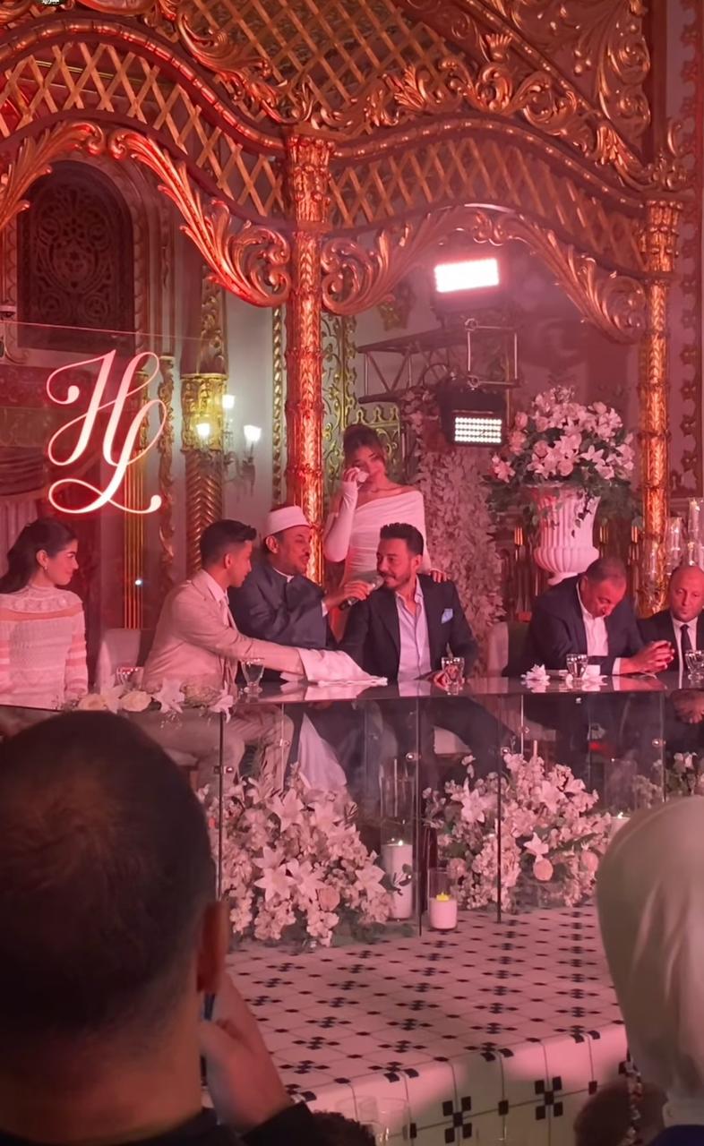 عقد قران ليلى أحمد زاهر وهشام جمال