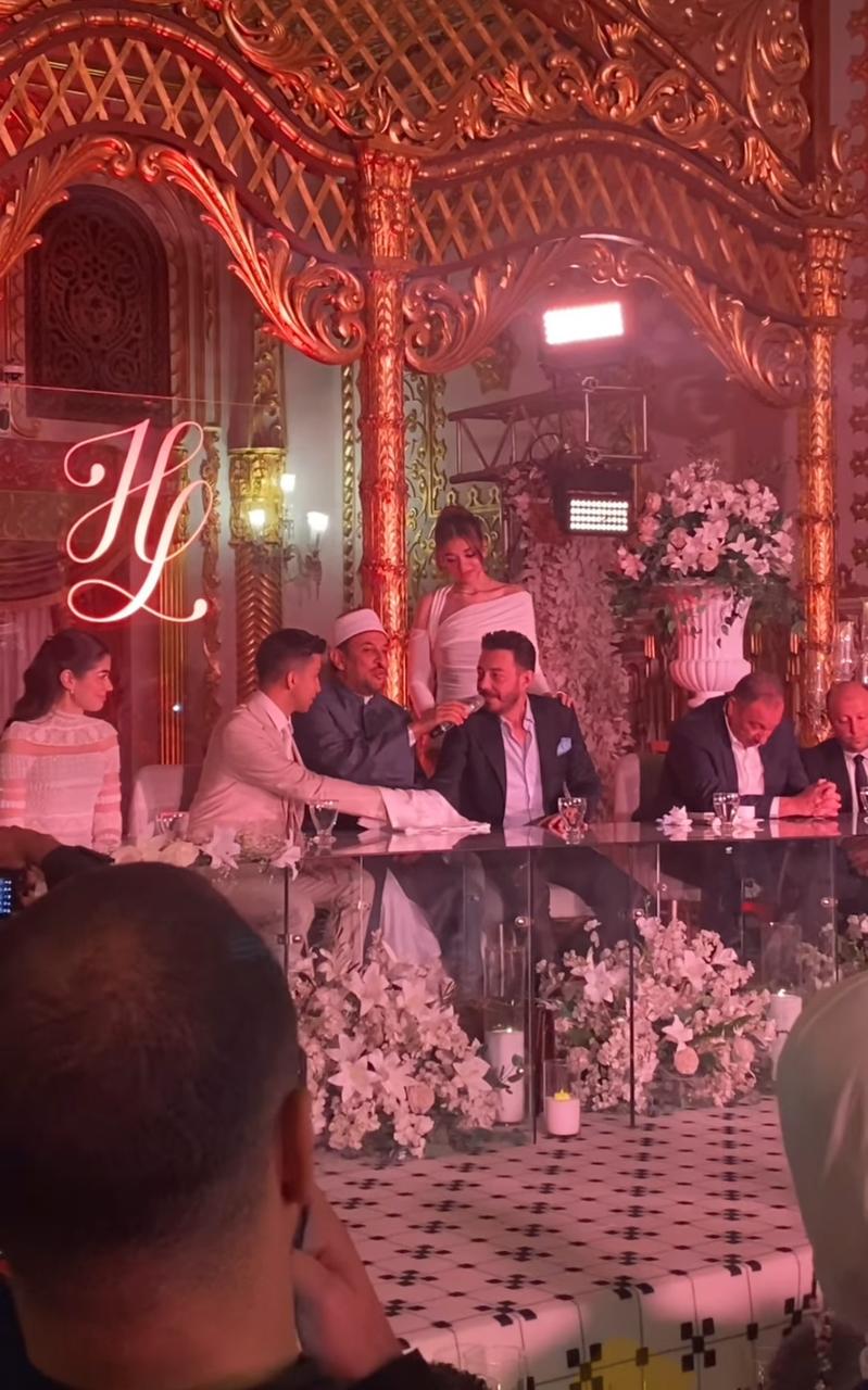 عقد قران ليلى أحمد زاهر وهشام جمال