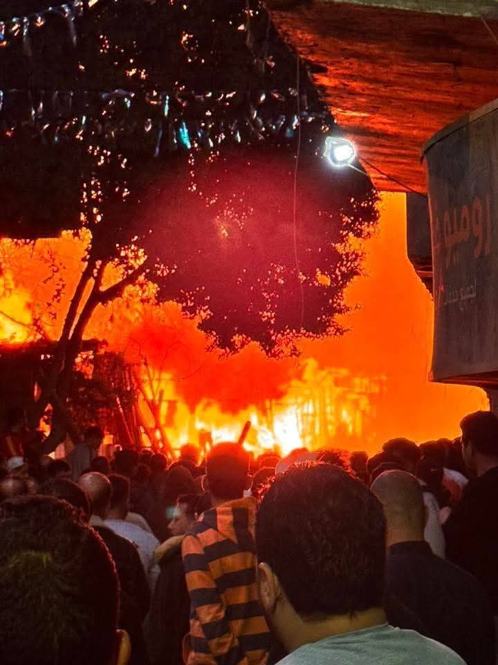حريق مغالق ومخازن الأخشاب في الشرابية