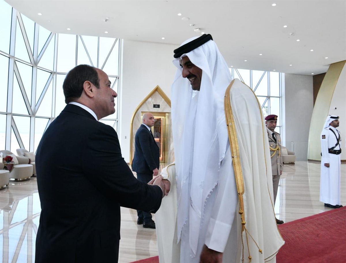 السيسي وأمير قطر