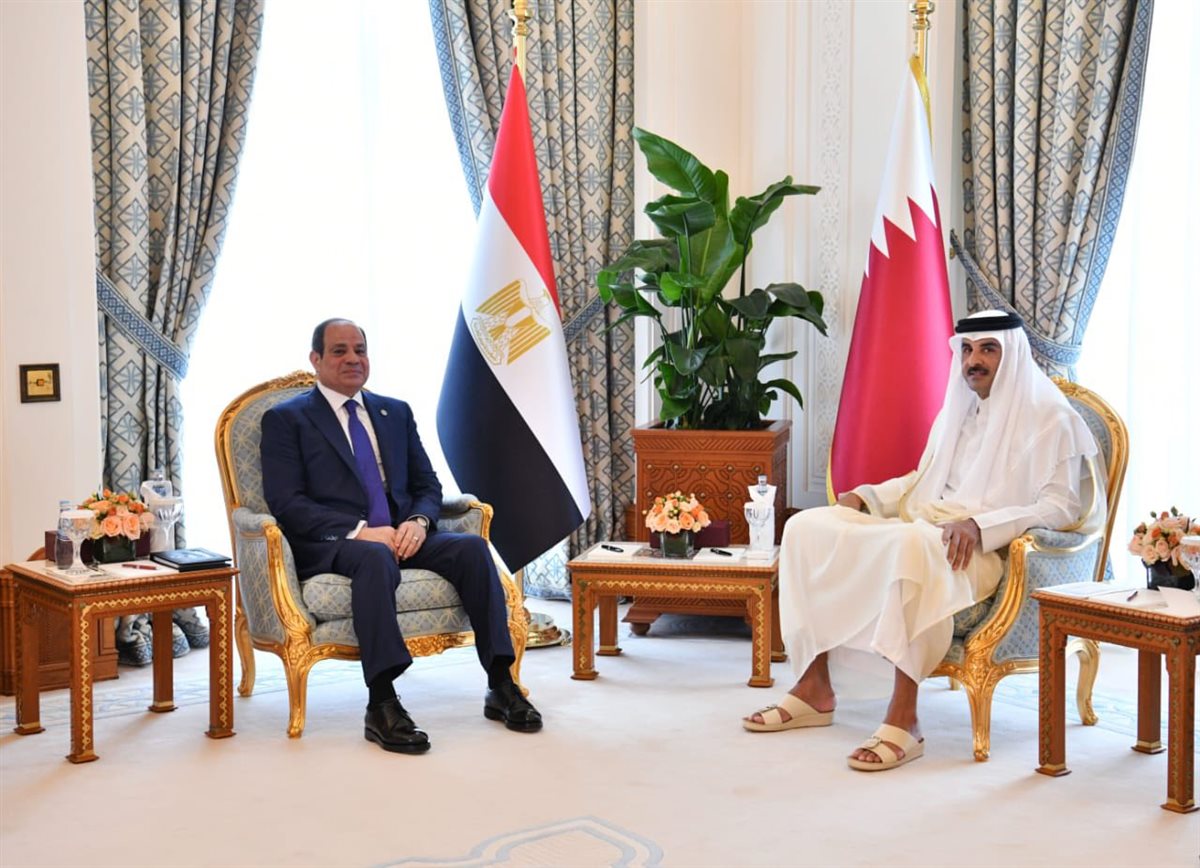 السيسي وأمير قطر