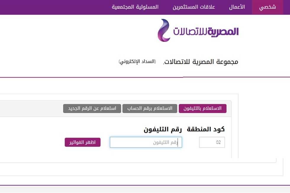 <strong>طريقة الاستعلام عن فاتورة الإنترنت الأرضي we برقم التليفون 2025</strong>