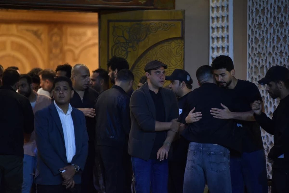 محمد إمام في عزاء والد حمدي الميرغني