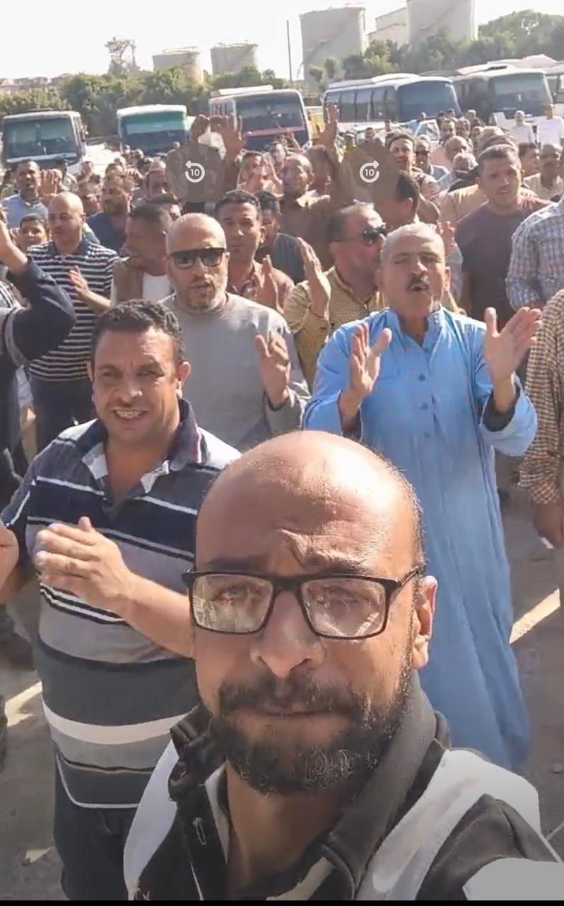جانب من احتجاجات العمال&nbsp;