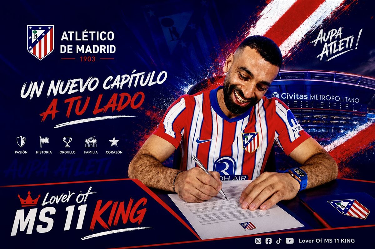 <strong>محمد صلاح يوقع مع أتلتيكو مدريد</strong>