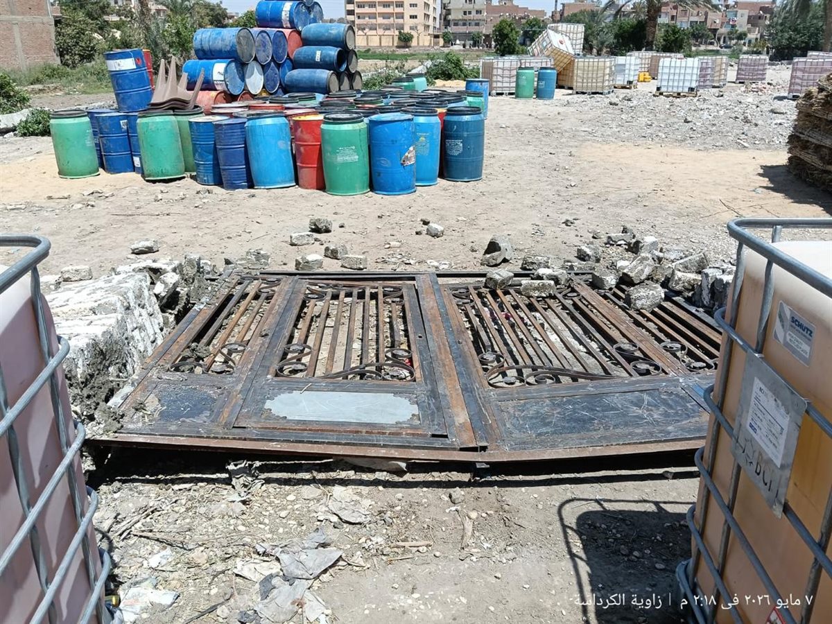 إزالة فورية لـ 3 حالات تعدٍ خارج الحيز العمراني بزاوية الكرادسة