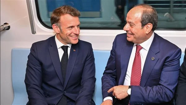 <strong>ماكرون والسيسي</strong>