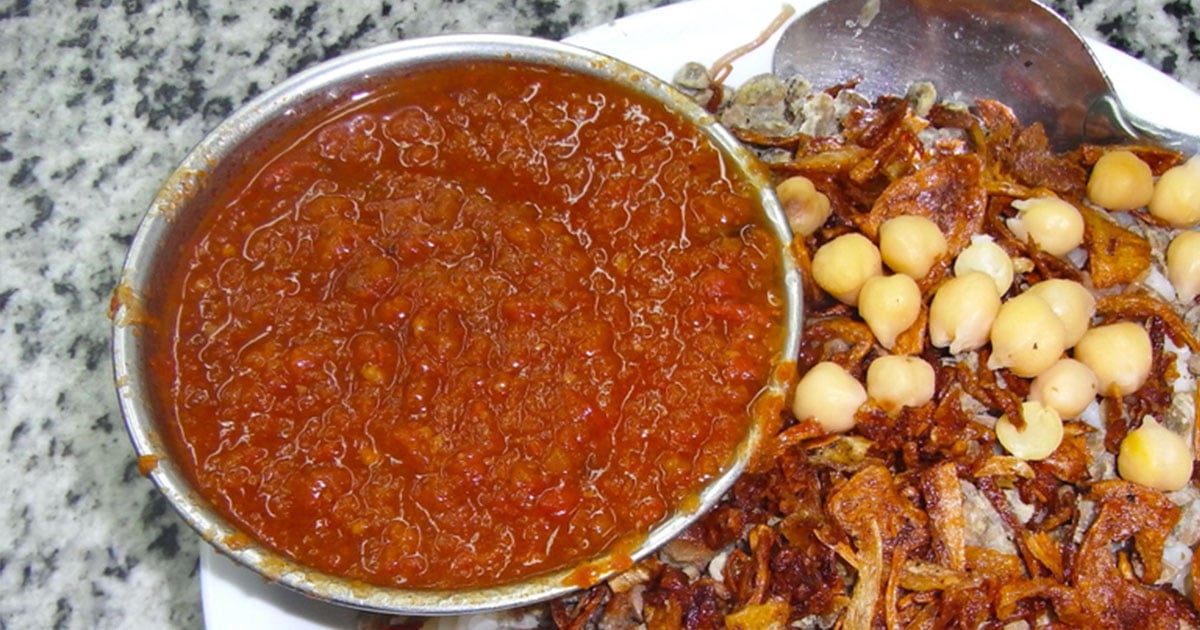 طريقة عمل صلصلة الكشري