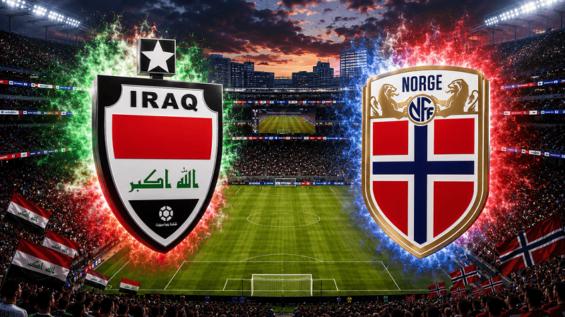 موعد مباراة العراق والنرويج اليوم