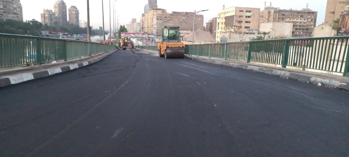 جانب من أعمال مطلع كوبري 15 مايو