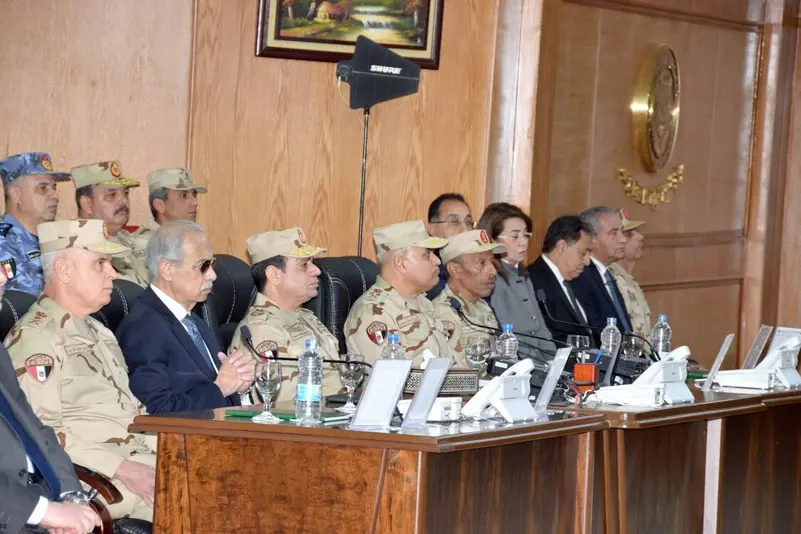 <strong>خلال افتتاح قيادة قوات شرق القناة لمكافحة الإرهاب</strong>