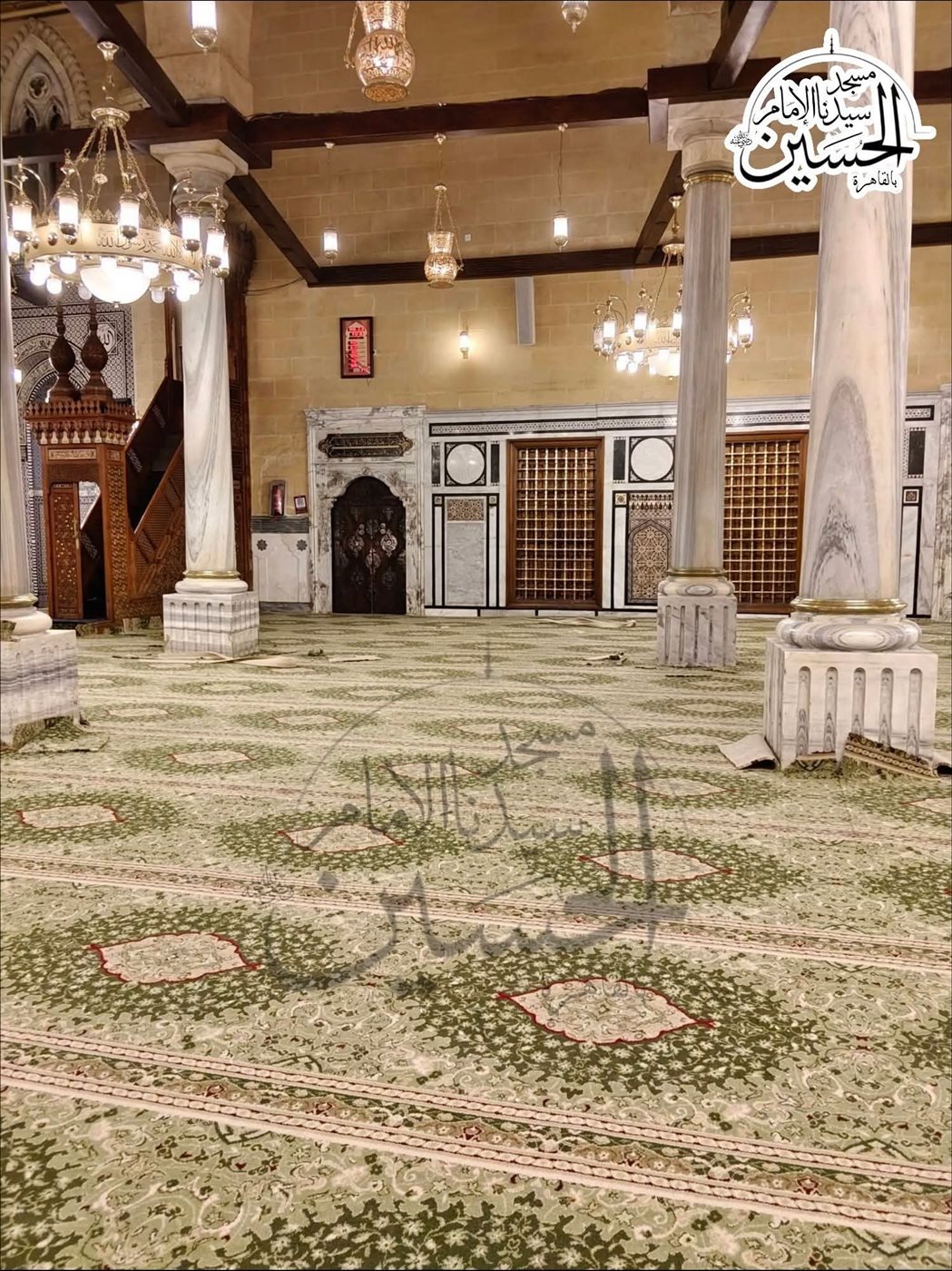 الفرش الجديد لمسجد الإمام الحسين&nbsp;