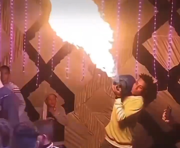كاد يحول الفرح لكارثة.. شاب يشعل أسطوانة غاز للرقص في حفل زفاف