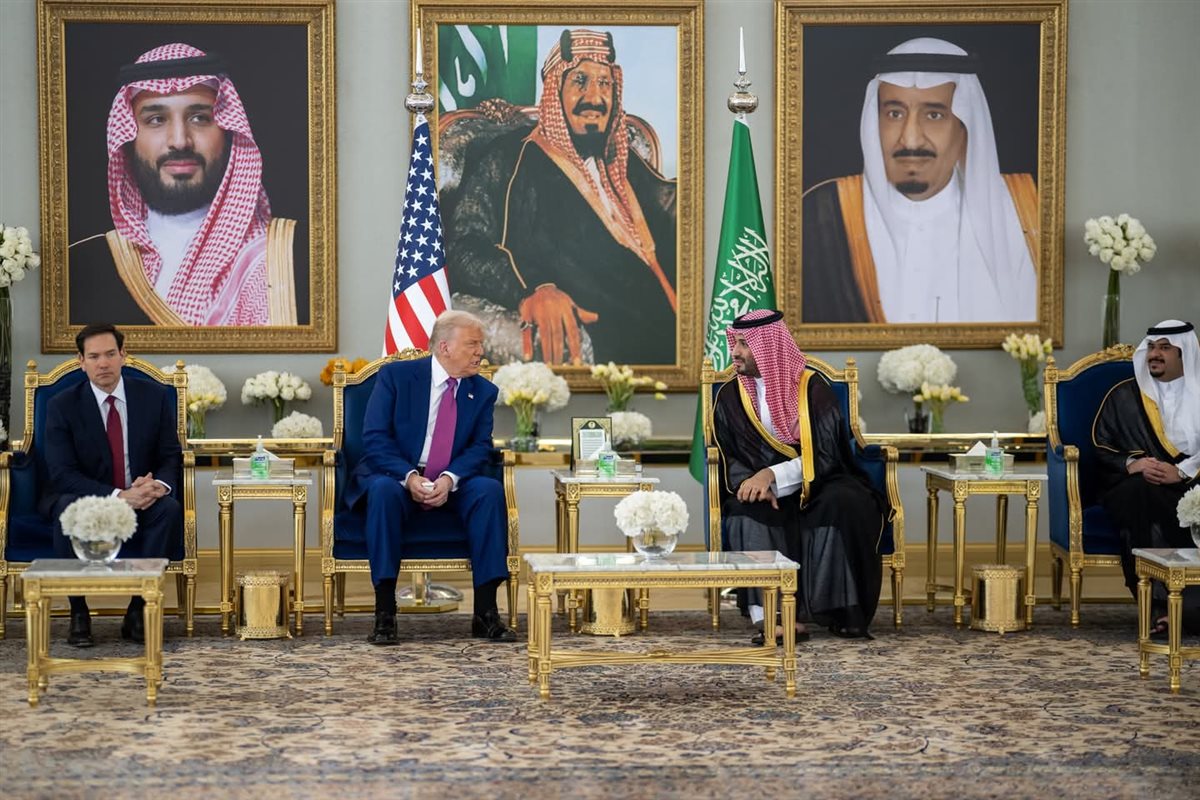 الرئيس الامريكي دونالد ترامب وولي العهد السعودي محمد بن سلملن&nbsp;