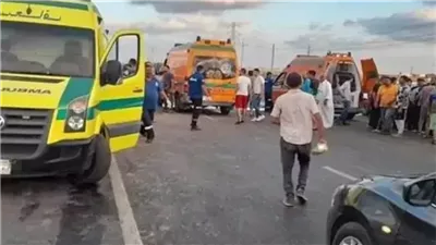 20 سيارة.. مصرع وإصابة 8 أشخاص إثر حادث تصادم في حلوان