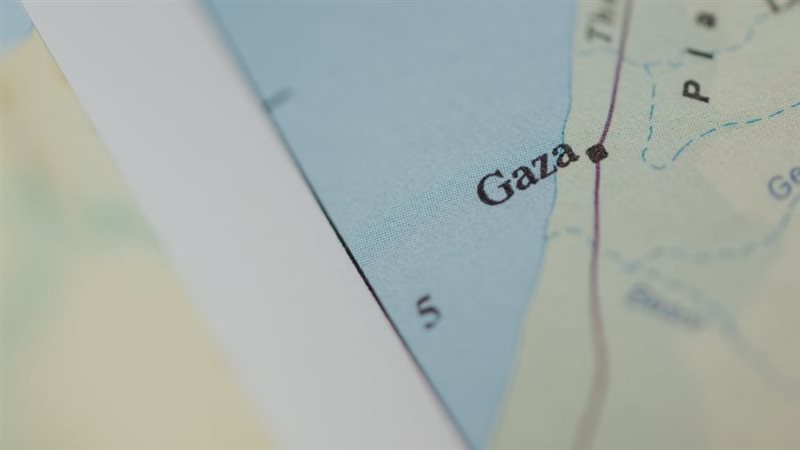 قطاع غزة على الخريطة