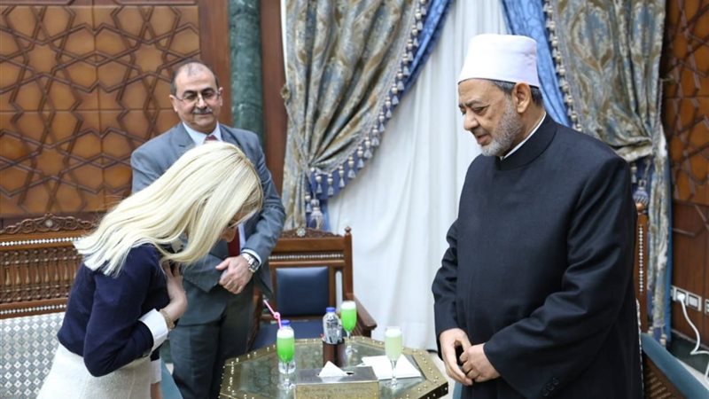شيخ الأزهر يبحث ورئيسة