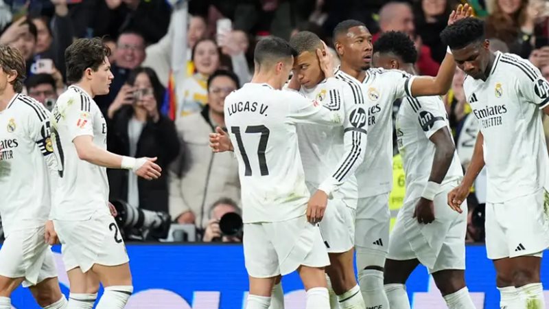 فرحة لاعبو ريال مدريد