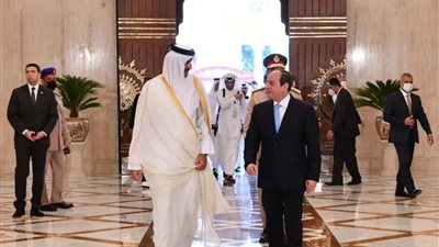 الأمير تميم بن حمد يتسلم رسالة خطية من الرئيس السيسى 