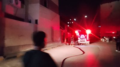 حريق هائل بمقر نقابة العمال بشبين الكوم بالمنوفية 