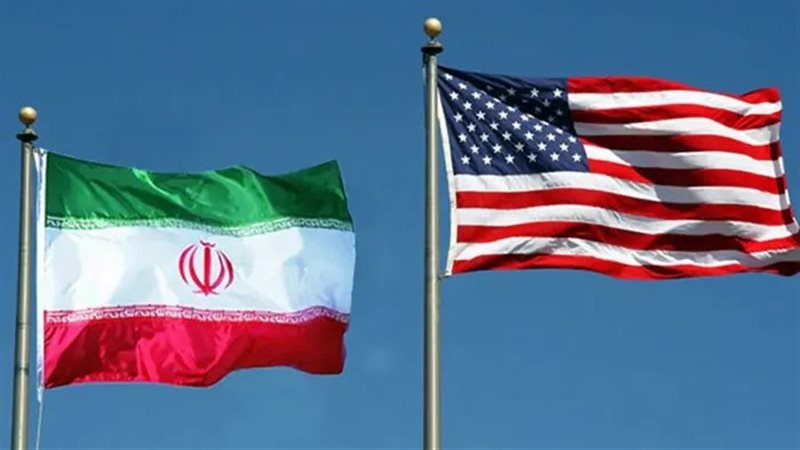 أعلام إيران وأمريكا