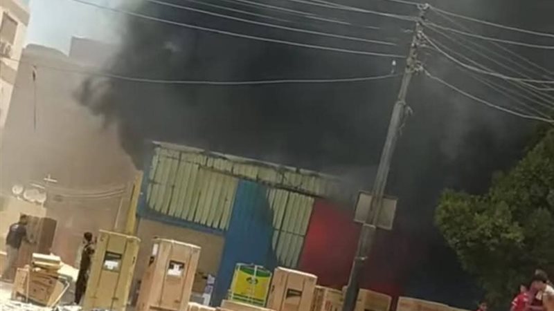 لحظة اندلاع النيران