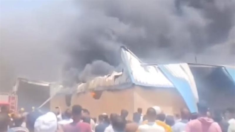 حريق مركز ابو صير