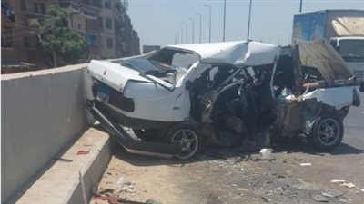 إصابة 9 أشخاص في تصادم أعلى الدائري بالقليوبية.. والنيابة تباشر التحقيق