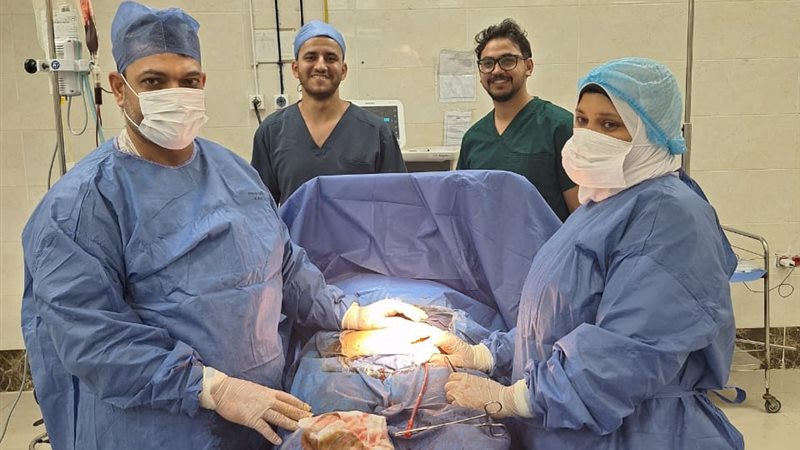 الفريق الطبي اثناء