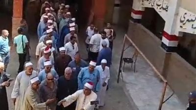 توافد المواطنين على لجان انتخابات الشيوخ في مركز بلبيس