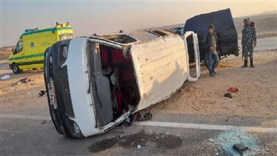 مصرع شخص وإصابة 6 في حادث انقلاب ميكروباص بطريق الإسكندرية الصحراوي| تفاصيل