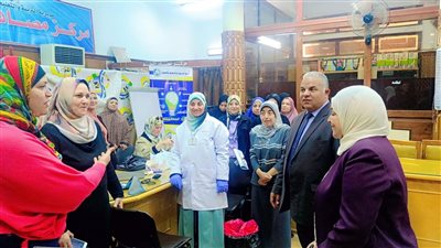 وكيل التعليم بالفيوم يشهد فعاليات مبادرة|صحة المرأة| للكشف الطبي على العاملات بالمديرية 