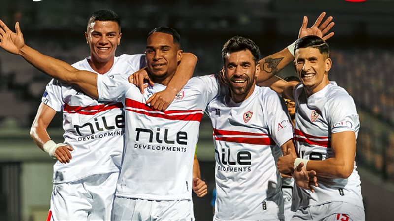 احتفال لاعبو الزمالك
