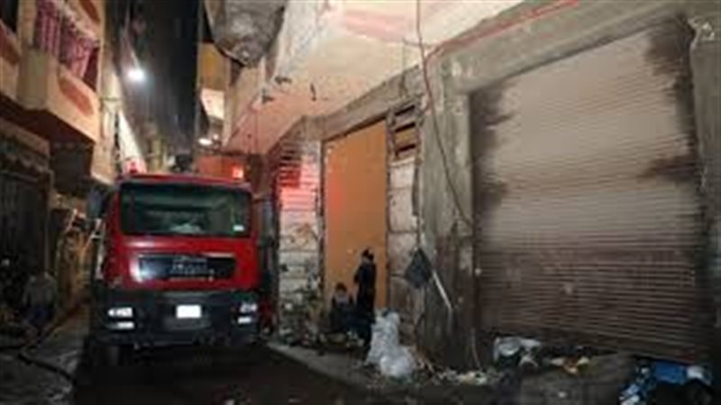 حريق منشأة ناصر
