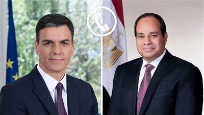تناولا لبحث التطورات الإقليمية.. الرئيس السيسي يتلقى اتصالاً هاتفياً من رئيس وزراء إسبانيا 