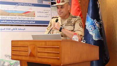 الفريق أسامة ربيع يستعرض مستجدات مشروعات تطوير القناة لوفد كلية الحرب العليا 