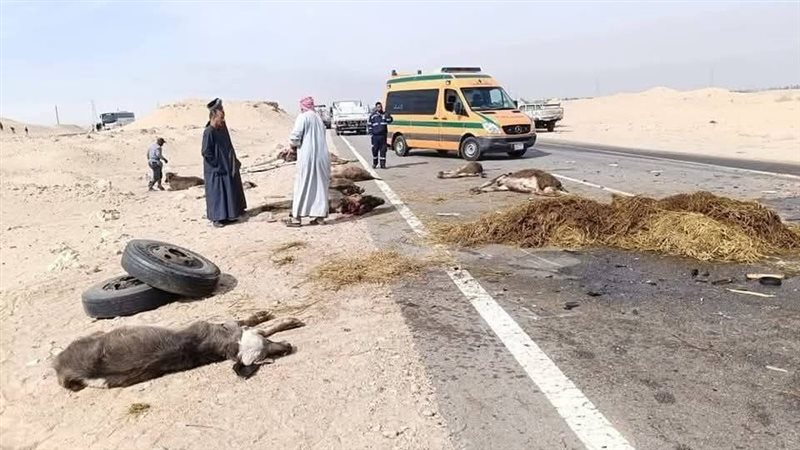 حادث بالطريق الصحراوي