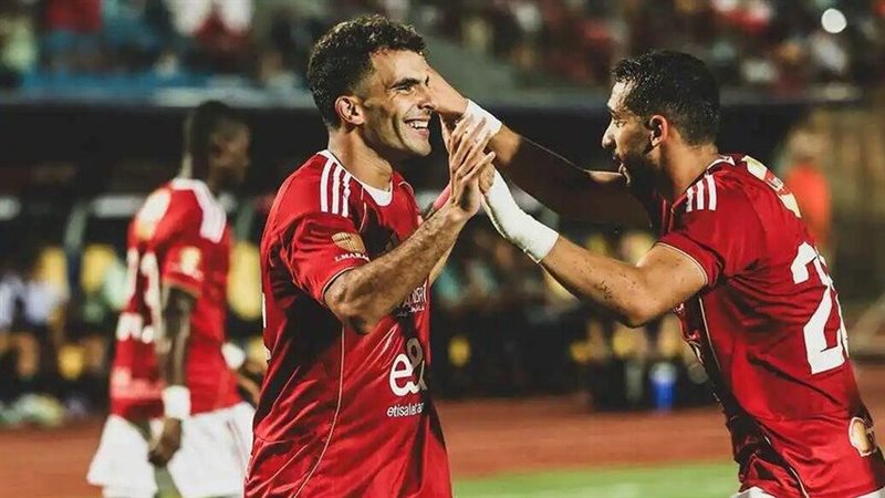 فرحة لاعبو الأهلي
