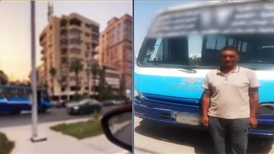 ضبط سائق لسيره عكس الإتجاه بأتوبيس منتهى التراخيص بمصر الجديدة 