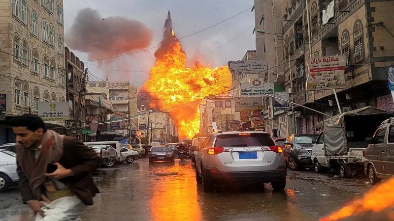 قصف الحوثيين في صنعاء