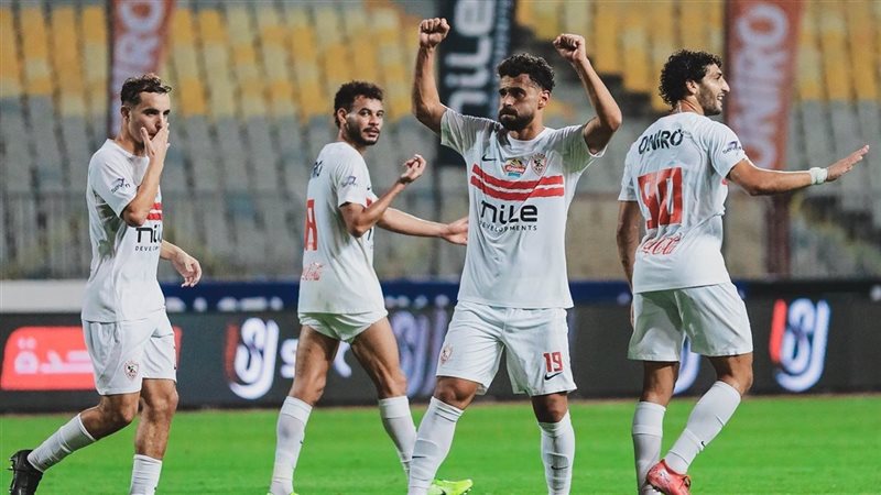 احتفال لاعبو الزمالك