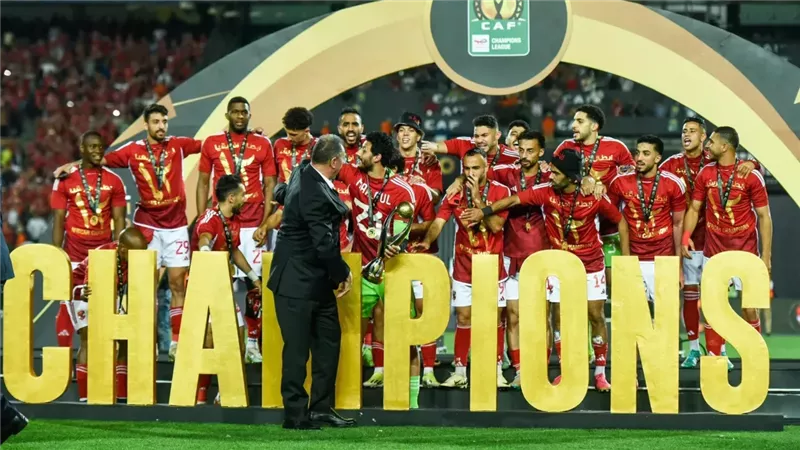 فرحة لاعبو الأهلي