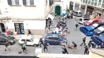 بعد مواجهة نابولي وسبورتينغ.. إصابة واعتقالات خلال أعمال عنف في نابولي